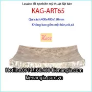 Chậu Lavabo  đá tự nhiên hình vuông KAG-Art65
