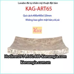 Chậu Lavabo  đá tự nhiên hình vuông KAG-Art65
