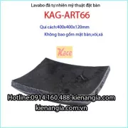 Chậu Lavabo  đá tự nhiên hình vuông mỹ thuật KAG-Art66
