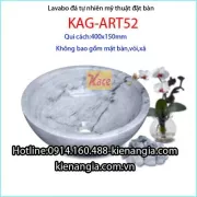Lavabo tròn mỹ thuật đá tự nhiên KAG-Art52