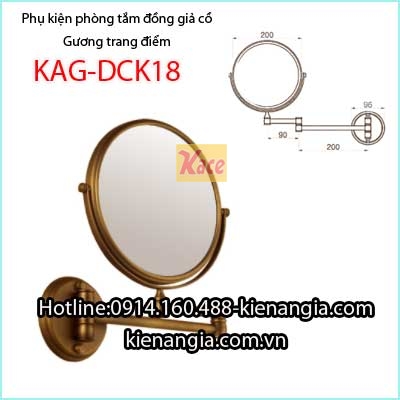 Gương trang điểm đồng giả cổ KAG-DCK18