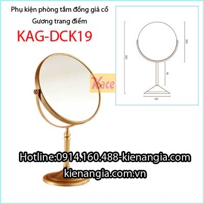 Gương trang điểm đồng giả cổ KAG-DCK19