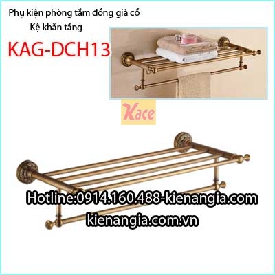 Máng khăn 2 tầng đồng giả cổ KAG-DCH13