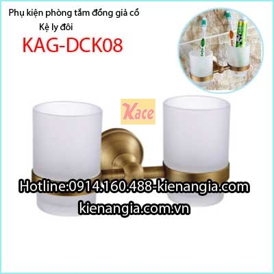 Kệ ly đôi đồng giả cổ KAG-DCK08