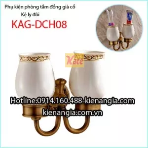 Kệ ly đôi đồng giả cổ KAG-DCH08
