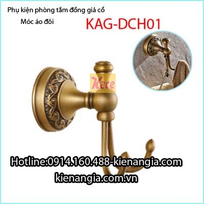 Móc áo đôi đồng giả cổ KAG-DCH01