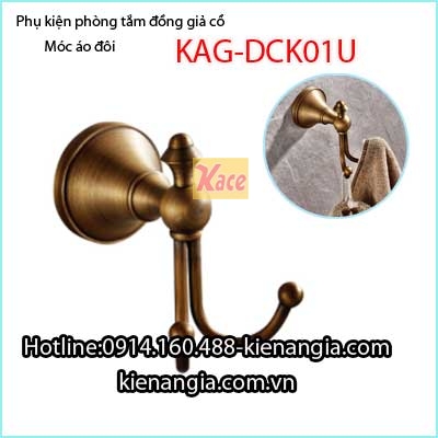 Móc áo đôi đồng giả cổ KAG-DCK01U