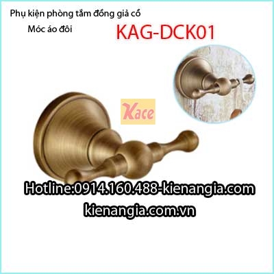 Móc áo đôi đồng giả cổ KAG-DCK01