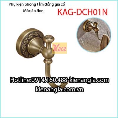 Móc áo đơn đồng giả cổ KAG-DCH01N