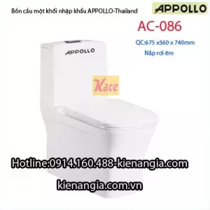 Bồn cầu 1 khối Appollo-Thailand AC086