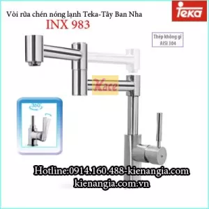 Vòi nóng lạnh cho chậu rửa 3 hộc Teka INX983