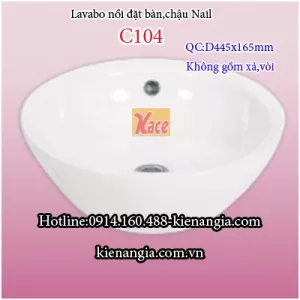 Lavabo đặt bàn,chậu nail HC C104