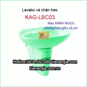 Lavabo và chân treo màu xanh ngọc KAG-LBC 03