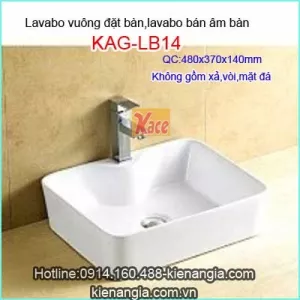 Lavabo vuông đặt bàn giá rẻ KAG-LB14