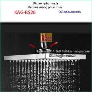 Bát sen phun mưa vuông bọc inox KAG-BS26