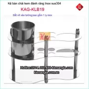 Kệ ly inox sus 304 phòng tắm KAG-KLB19