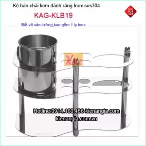 Kệ ly inox sus 304 phòng tắm KAG-KLB19