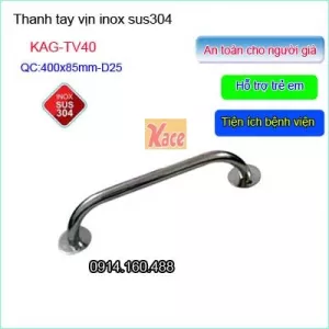 Thanh tay vịn inox phòng tắm cho người già  40cm KAG-TV40