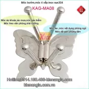 Móc áo INOX,móc xếp 4,móc áo bướm KAG-MA08