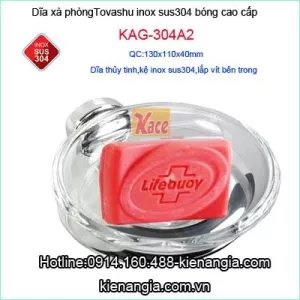Dĩa xà phòng,kệ xà bông kiếng TOVASHU KAG-304A2