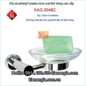 Dĩa xà phòng,Kệ xà bông kiếng TOVASHU KAG-304B2