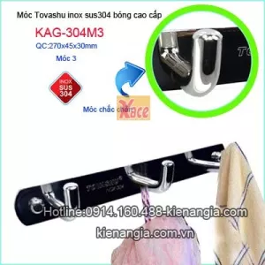 Móc áo 3,móc M SUS 304 TOVASHU KAG-304M3
