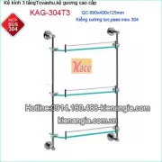 Kệ gương 3 tầng cường lực TOVASHU KAG-304T3