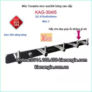 Móc 5,móc áo I bằng inox sus 304 TOVASHU KAG-304I5