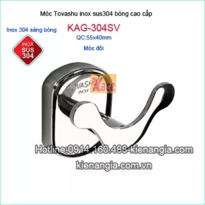 Móc áo đôi sus 304 TOVASHU KAG-304SV