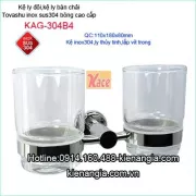 Kệ ly đôi, kệ ly bàn chải TOVASHU KAG-304B4