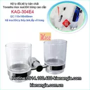 Kệ ly đôi, kệ ly bàn chải TOVASHU KAG-304E4