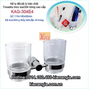 Kệ ly đôi, kệ ly bàn chải TOVASHU KAG-304E4