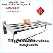 Kệ máng khăn inox 2 tầng TOVASHU KAG-304H1