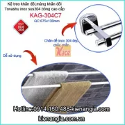 Vắt khăn đôi inox cao cấp TOVASHU KAG-304C7