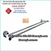 Kệ máng khăn đôi inox TOVASHU KAG-304D7