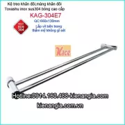 Giá treo khăn đôi cao cấp TOVASHU KAG-304E7