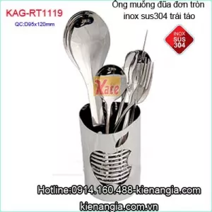 Ống muỗng đơn trái táo inox sus304  KAG-RT1119