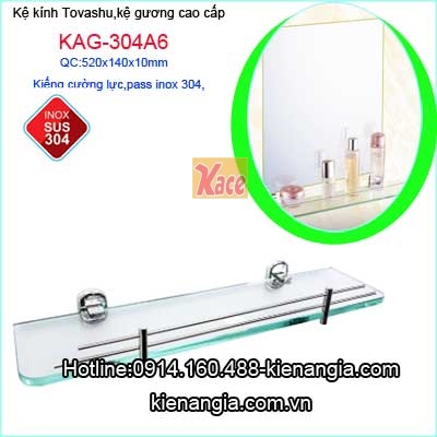 Kệ gương an toàn inox304 TOVASHU KAG-304A6