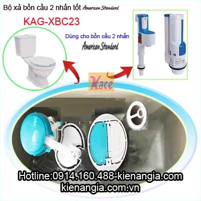Bộ xả 2 nhấn bồn cầu 2khối AMERICAN KAG-XBC23