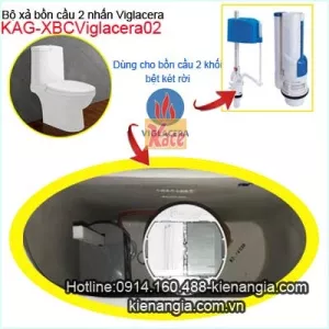 Bộ xả 2 nhấn bồn cầu bệt két rời Viglacera KAG-XBCViglacera02