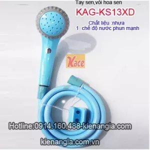 Vòi hoa sen nhựa màu xanh biển KAG-KS13XD