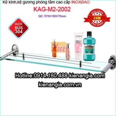 Kệ kiếng cường lực inox 304 inox Bảo KAG-M22002