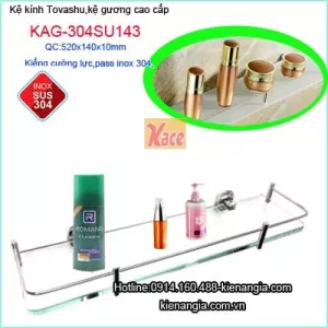 Kệ gương an toàn bát sus304 cao cấp Tovashu  KAG-304SU143