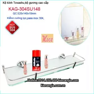 Kệ gương khách sạn cao cấp cường lực Tovashu KAG-304SU148