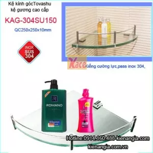 Kệ góc Tovashu  kính cường lực cao cấp KAG-304SU150