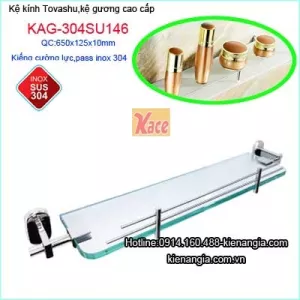 Kệ dưới gương cao cấp sus304 Tovashu  KAG-304SU146