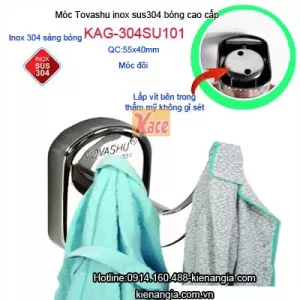 Móc đôi cao cấp sus304 Tovashu KAG-304SU101