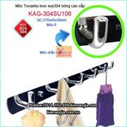 Móc 6 Tovashu inox 304 cao cấp KAG-304SU106