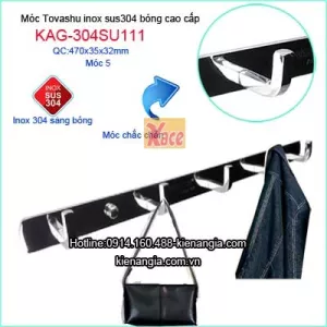 Móc 5 Tovashu cao cấp phòng ngủ inox 304 KAG-304SU111