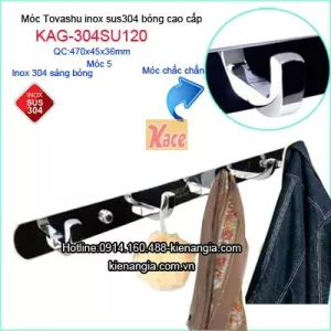 Móc phòng tắm dày bằng inox 304 Tovashu KAG-304SU120